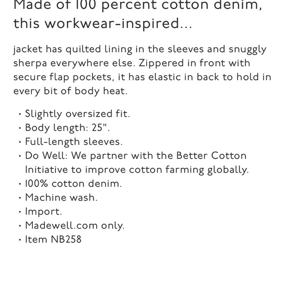 BRAND NEW MADEWELL OVERSIZED TRUCKER JACKET: sold out online! - Picture 6 of 6